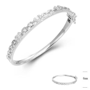 SA05933, Ladies' Moissanite Ring, S925, Rhodium Plated, White, 18.1g