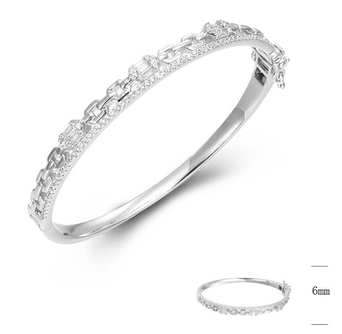 SA05933, Ladies' Moissanite Ring, S925, Rhodium Plated, White, 18.1g