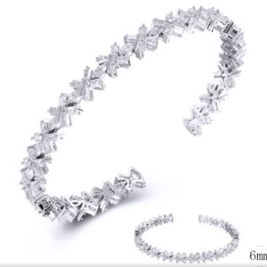 SA03814, Ladies' Moissanite Ring, S925, Rhodium Plated, White, 12.6g