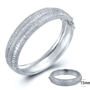 SA00570, Ladies' Moissanite Ring, S925, Rhodium Plated, White, 44.6g