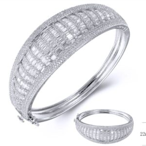 SA03701, Ladies' Moissanite Ring, S925, Rhodium Plated, White, 33g