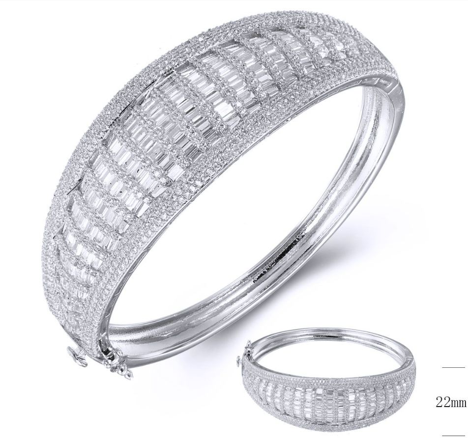 SA03701, Ladies' Moissanite Ring, S925, Rhodium Plated, White, 33g