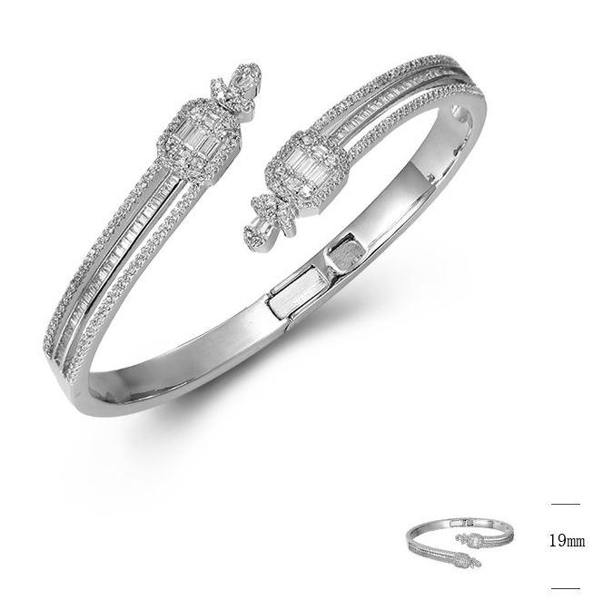 SA05712, Ladies' Moissanite Ring, S925, Rhodium Plated, White, 22.26g