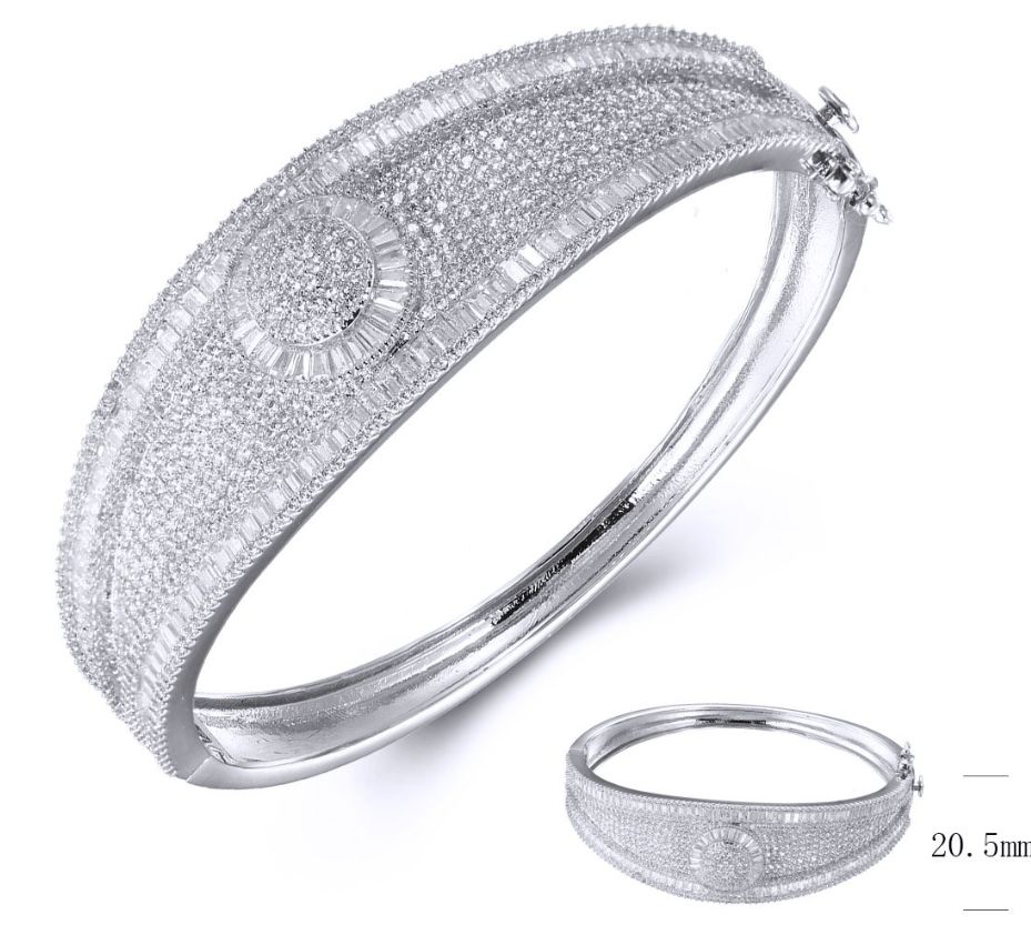 SA03699, Ladies' Moissanite Ring, S925, Rhodium Plated, White, 29.4g