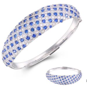 SA03114, Ladies' Moissanite Ring, S925, Rhodium Plated, White, 32.38g
