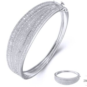SA03700, Ladies' Moissanite Ring, S925, Rhodium Plated, White, 29.3g