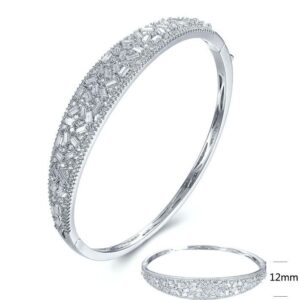 SA02604, Ladies' Moissanite Ring, S925, Rhodium Plated, White, 16.88g