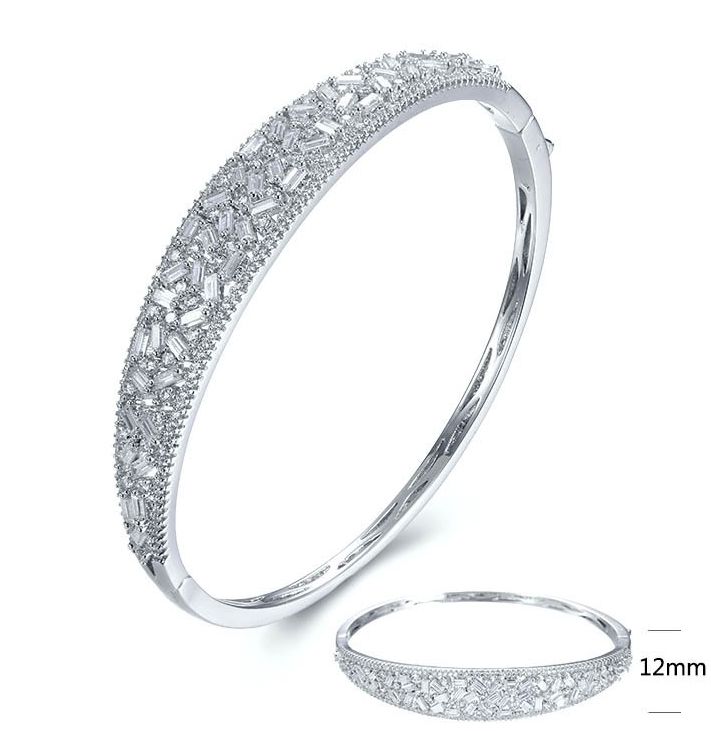 SA02604, Ladies' Moissanite Ring, S925, Rhodium Plated, White, 16.88g