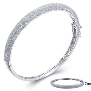 SA02465, Ladies' Moissanite Ring, S925, Rhodium Plated, White, 17.54g