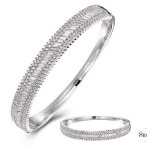 SA02940, Ladies' Moissanite Ring, S925, Rhodium Plated, White, 17.7g