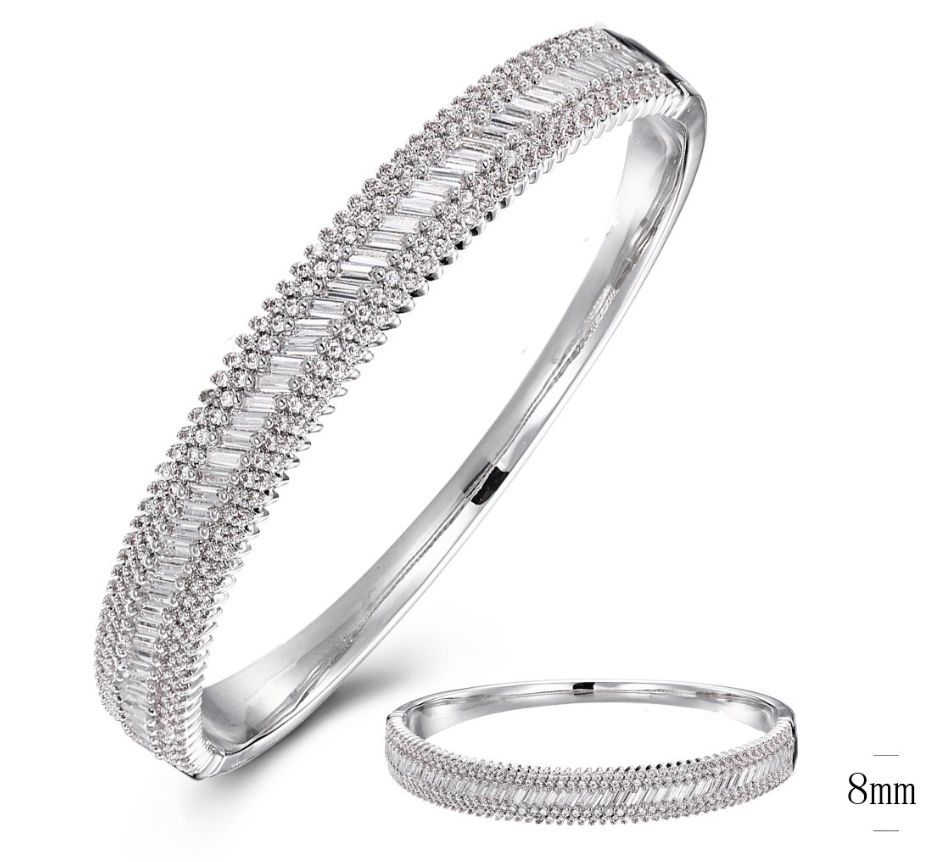 SA02940, Ladies' Moissanite Ring, S925, Rhodium Plated, White, 17.7g
