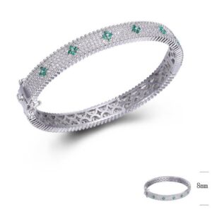 SA05873-C, Ladies' Moissanite Ring, S925, Rhodium + Black Rhodium Plated, Silver, 22.15g