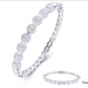 SA03368, Ladies' Moissanite Ring, S925, Rhodium Plated, White, 17.5g