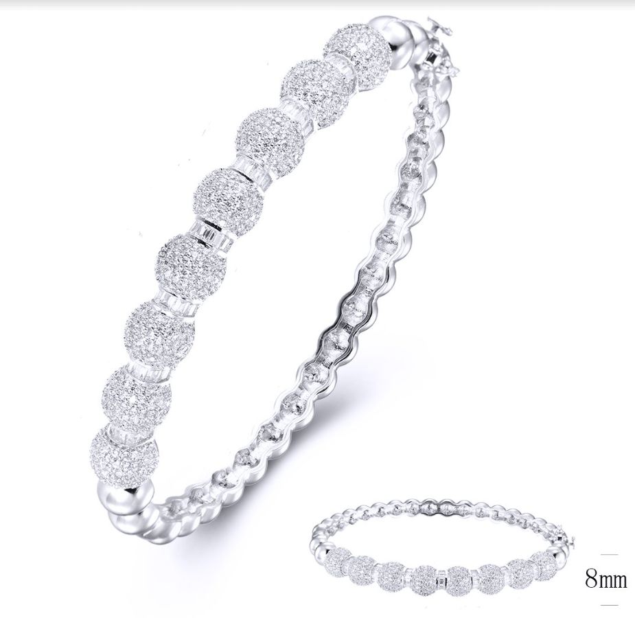 SA03368, Ladies' Moissanite Ring, S925, Rhodium Plated, White, 17.5g