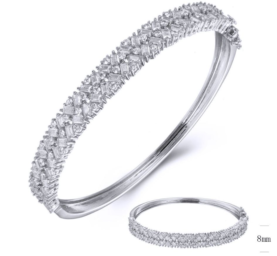 SA03677, Ladies' Moissanite Ring, S925, Rhodium Plated, White, 20.04g