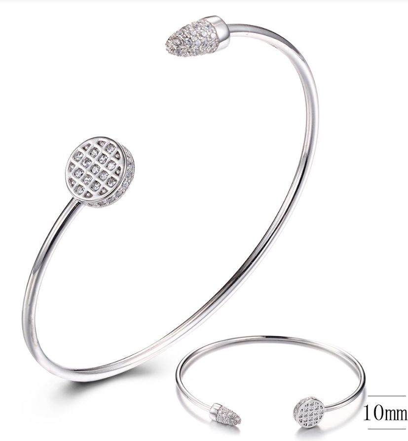 SA02976, Ladies' Moissanite Ring, S925, Rhodium Plated, White, 5.02g