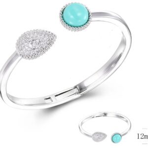 SA03124, Ladies' Moissanite Ring, S925, Rhodium Plated, White, 22.55g