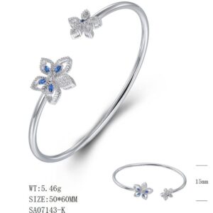 SA07143, Ladies' Moissanite Ring, S925, Rhodium Plated, White, 5.46g