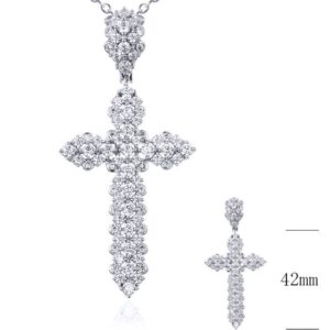 SZ18764, Ladies' Moissanite Ring, S925, Rhodium Plated, White, 8.54g