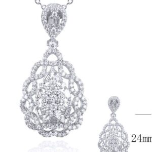 SZ19272, Ladies' Moissanite Ring, S925, Rhodium Plated, White, 3.27g