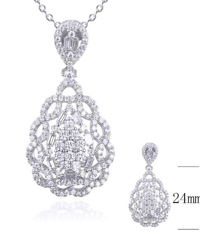 SZ19272, Ladies' Moissanite Ring, S925, Rhodium Plated, White, 3.27g