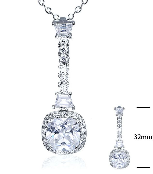 SZ15169, Ladies' Moissanite Ring, S925, Rhodium Plated, White, 2.96g