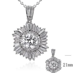 SZ16898, Ladies' Moissanite Ring, S925, Rhodium Plated, White, 3.48g