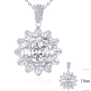 SZ17501, Ladies' Moissanite Ring, S925, Rhodium Plated, White, 3.48g