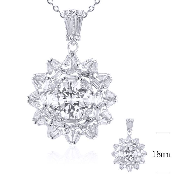 SZ17501, Ladies' Moissanite Ring, S925, Rhodium Plated, White, 3.48g