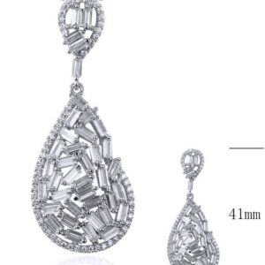 SZ19968, Ladies' Moissanite Ring, S925, Rhodium Plated, White, 4.26g