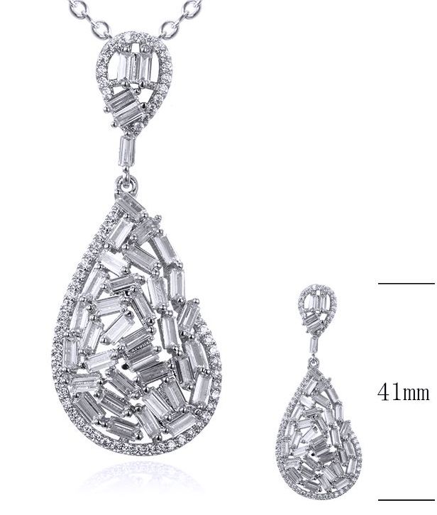 SZ19968, Ladies' Moissanite Ring, S925, Rhodium Plated, White, 4.26g