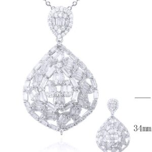SZ21838, Ladies' Moissanite Ring, S925, Rhodium Plated, White, 4.32g