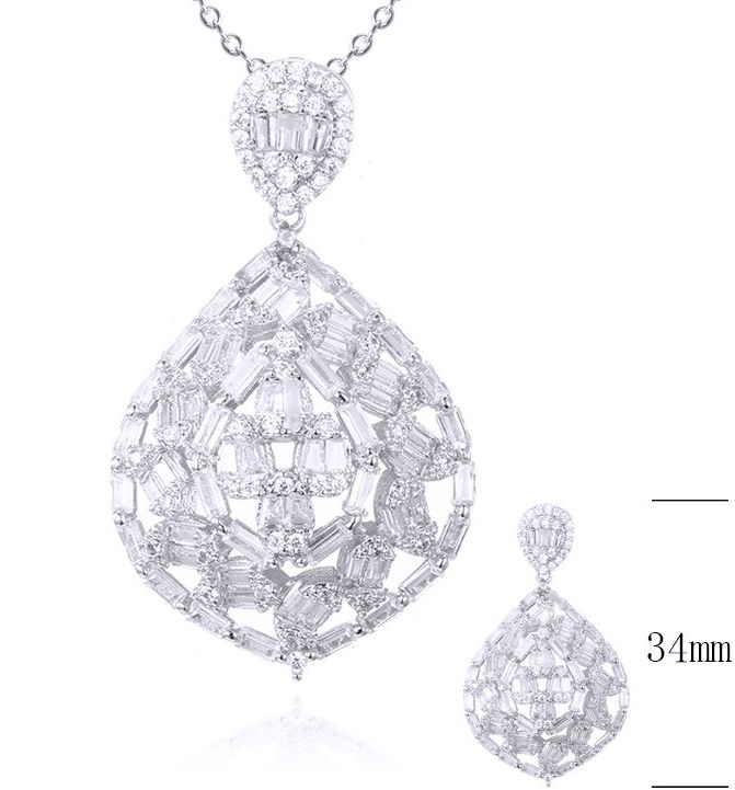 SZ21838, Ladies' Moissanite Ring, S925, Rhodium Plated, White, 4.32g