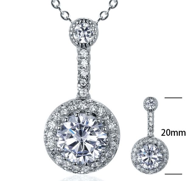 SZ12449, Ladies' Moissanite Ring, S925, Rhodium Plated, White, 1.46g
