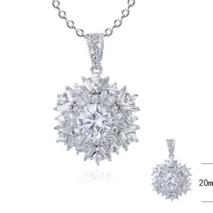 SZ17044, Ladies' Moissanite Ring, S925, Rhodium Plated, White, 3.36g