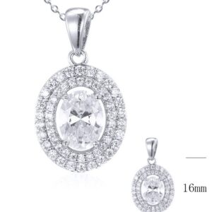 SZ16787, Ladies' Moissanite Ring, S925, Rhodium Plated, White, 1.76g
