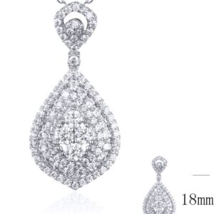 SZ18974, Ladies' Moissanite Ring, S925, Rhodium Plated, White, 2.24g