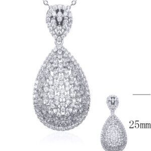 SZ18964, Ladies' Moissanite Ring, S925, Rhodium Plated, White, 3.14g