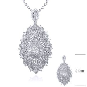 SZ19880, Ladies' Moissanite Ring, S925, Rhodium Plated, White, 7.4g