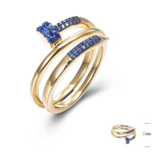 SJ44753, Ladies' Moissanite Ring, S925, Rhodium Plated, White, 3.68g