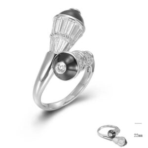 SJ45660, Ladies' Moissanite Ring, S925, Rhodium Plated, White, 7.31g