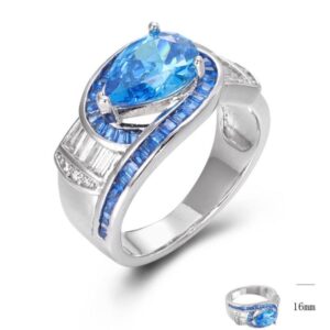 SJ44729, Ladies' Moissanite Ring, S925, Rhodium Plated, White, 5.61g