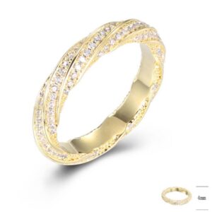 SJ42818, Ladies' Moissanite Ring, S925, Rhodium Plated, White, 3.85g