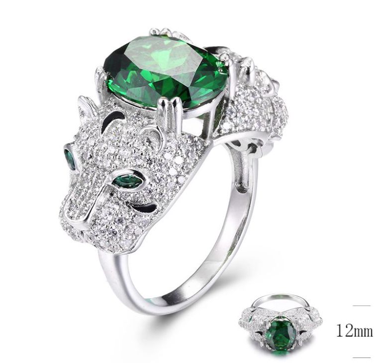 SJ33296, Ladies' Moissanite Ring, S925, Rhodium Plated, White, 7.41g