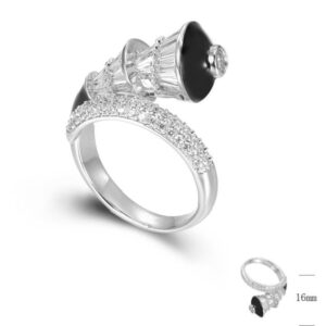 SJ45661, Ladies' Moissanite Ring, S925, Rhodium Plated, White, 6.44g