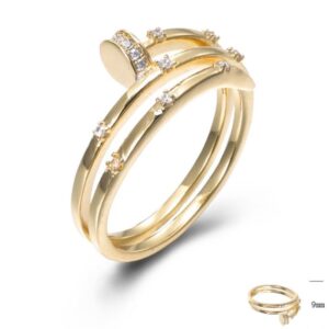 SJ44754, Ladies' Moissanite Ring, S925, Rhodium Plated, White, 3.7g