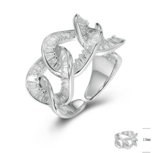 SJ43894, Ladies' Moissanite Ring, S925, Rhodium Plated, White, 8.14g