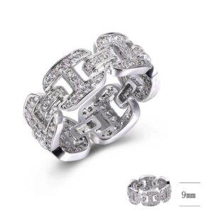 SJ42145, Ladies' Moissanite Ring, S925, Rhodium Plated, White, 4.92g
