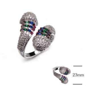 SJ39529, Ladies' Moissanite Ring, S925, Rhodium Plated, White, 4.95g