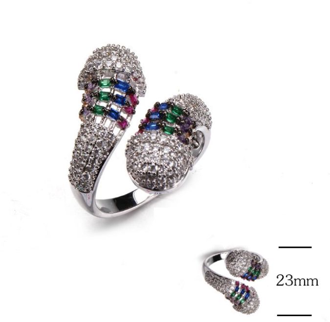 SJ39529, Ladies' Moissanite Ring, S925, Rhodium Plated, White, 4.95g